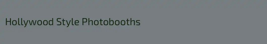 Hollywood Style Photobooths